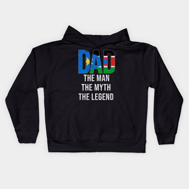 South Sudanese Dad The Man The Myth The Legend - Gift for South Sudanese Dad With Roots From South Sudanese Kids Hoodie by Country Flags